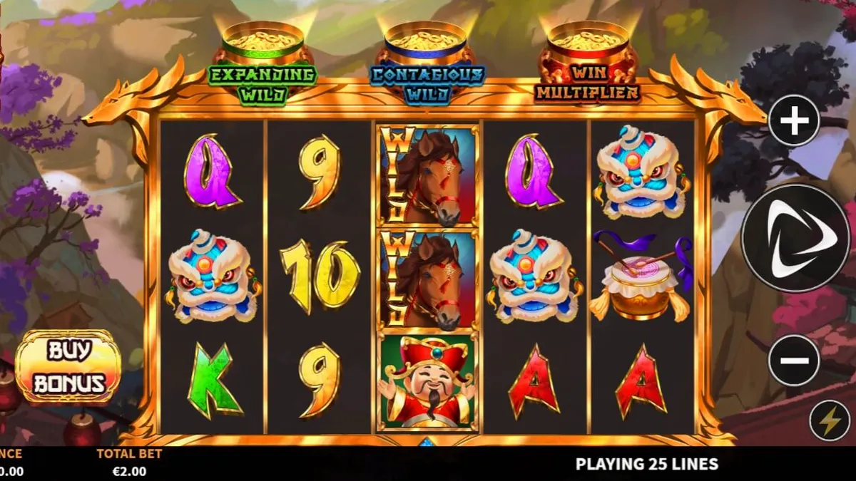 Tampilan visual slot 3 Wonders Luck of Stallion dengan tema kuda