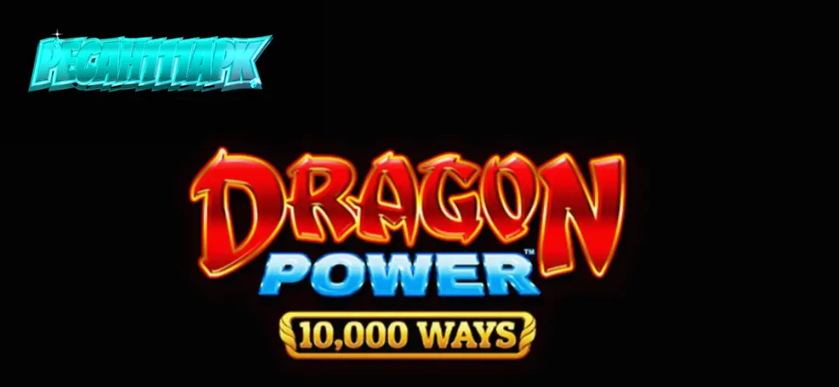 Tampilan visual slot Dragon Power 10,000 Ways dengan tema naga emas dan kuil.