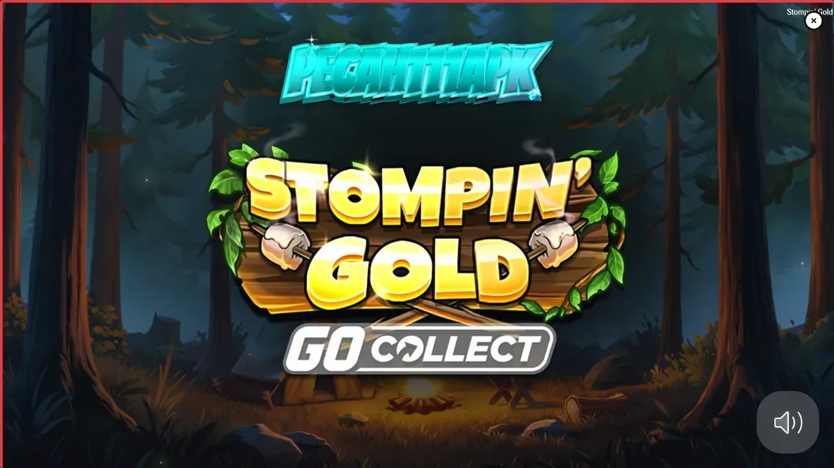Pemandangan hutan petualangan dalam slot Stompin Gold GO Collect